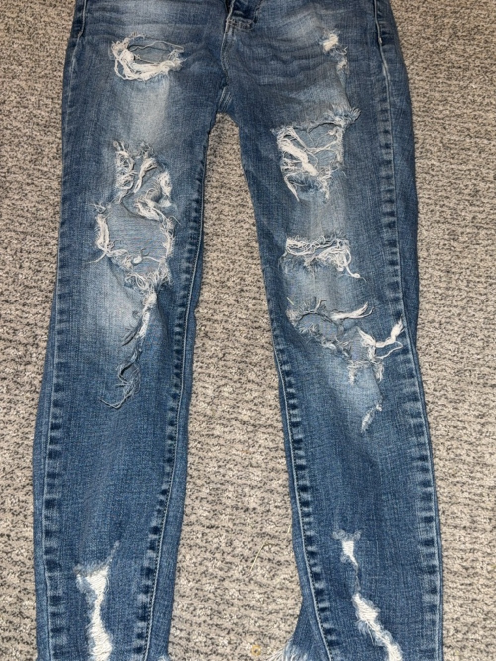 Cello Blue Distressed Skinny Jeans